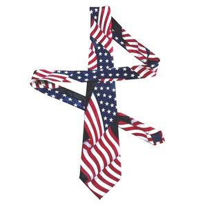 Steven Harris Handmade American Flag Necktie Mens Silk Blend‎ Patriotic